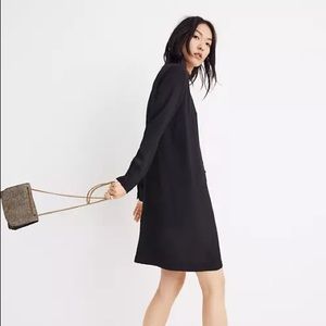 Madewell Medium Black Long Sleeve Button Up Dress